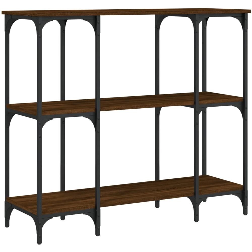 Tavolino Consolle Rovere Marrone 102x35x90 Cm Legno Multistrato - Foto 2