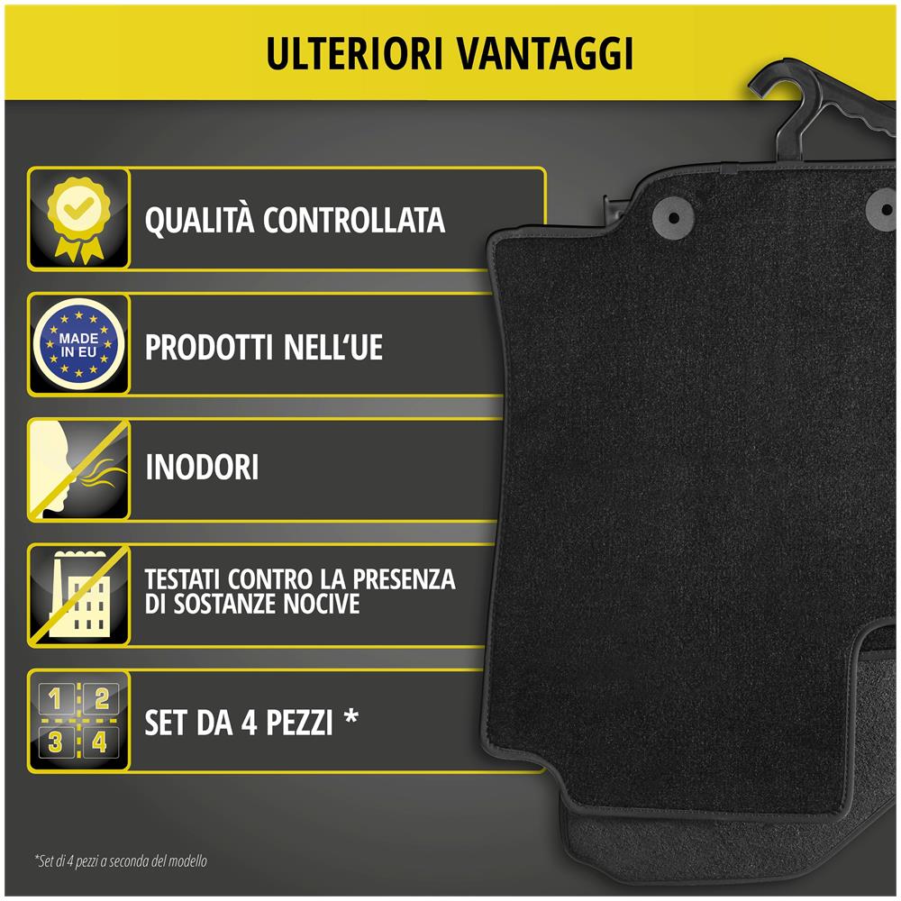 Premium Tappetini Per Audi A3 05/2003-12/2013, Audi A3 Sportback 09/2004-oggi, Audi S3 2006-2012 - Foto 2