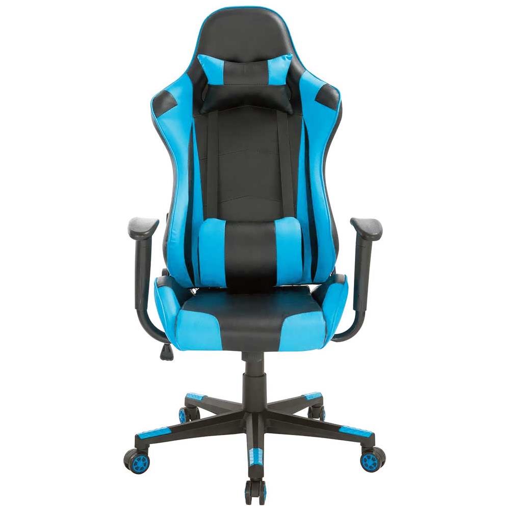 Sedia Poltrona Gaming Scrivania Ufficio Casa Reclinabile Girevole Direzionale Blu - Foto 5