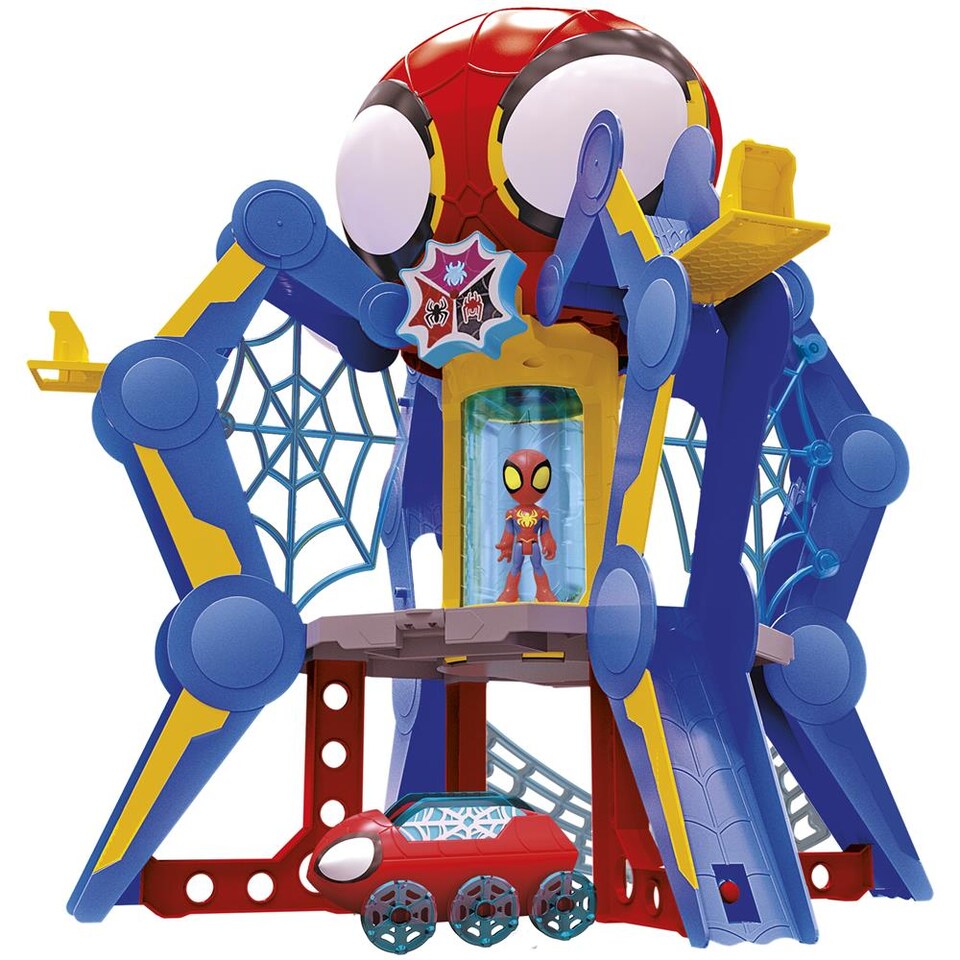 Action Figure Spidey Web-Spinners 10 Cm - Hasbro Marvel - Con Accessori Spara-ragnatele, Zaino E Robot Aiutante - Gioco Ispirato Alla Serie Prescolare
