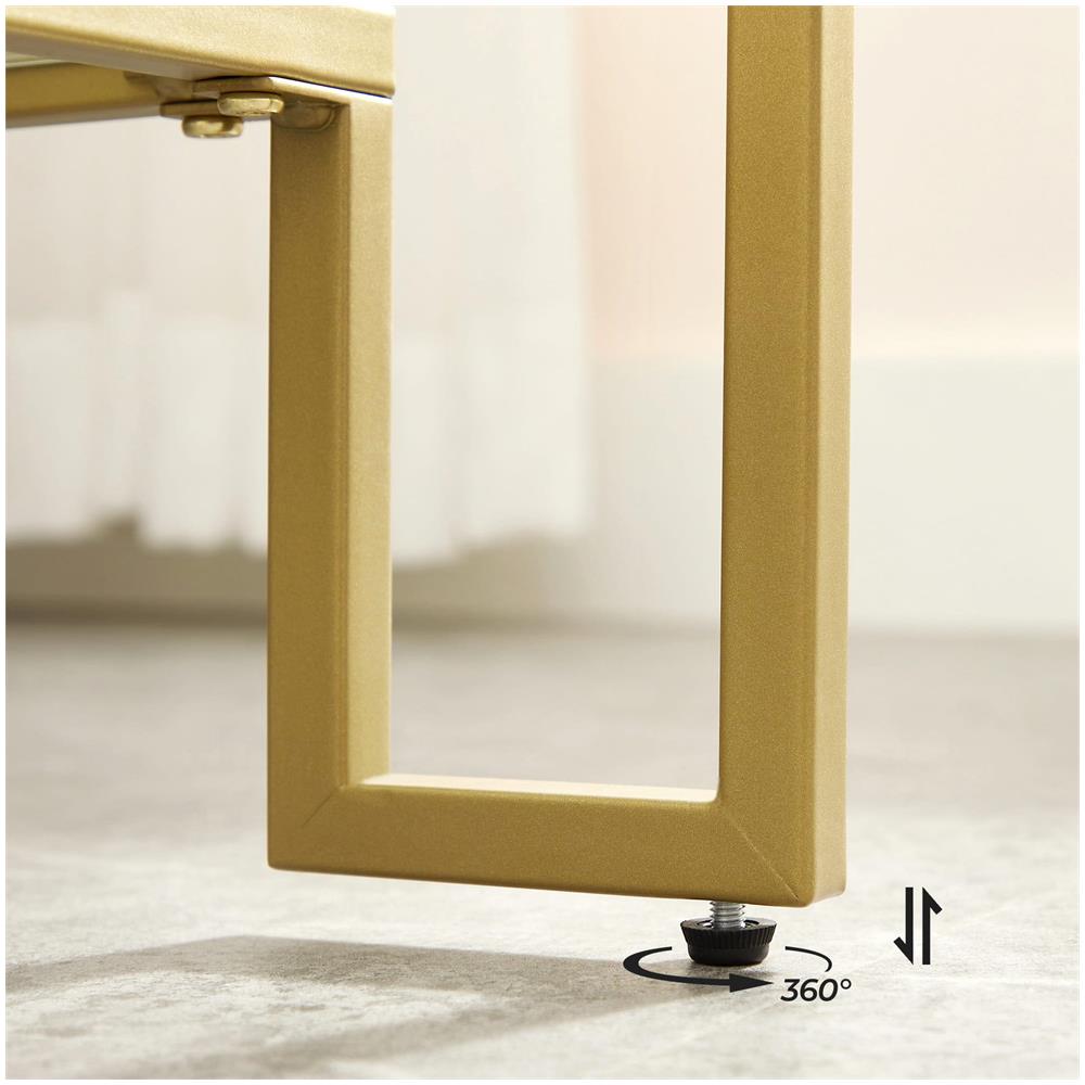 Tavolino da caffè TABLE con piano in vetro dorato per soggiorno - Foto 8