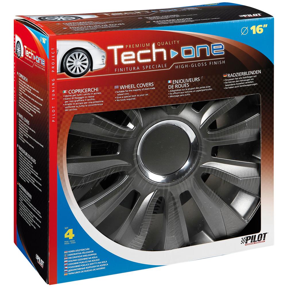 Copricerchi Auto Universali 16 Pollici Tech-one Avalone Pro Dark 31533 - Foto 7