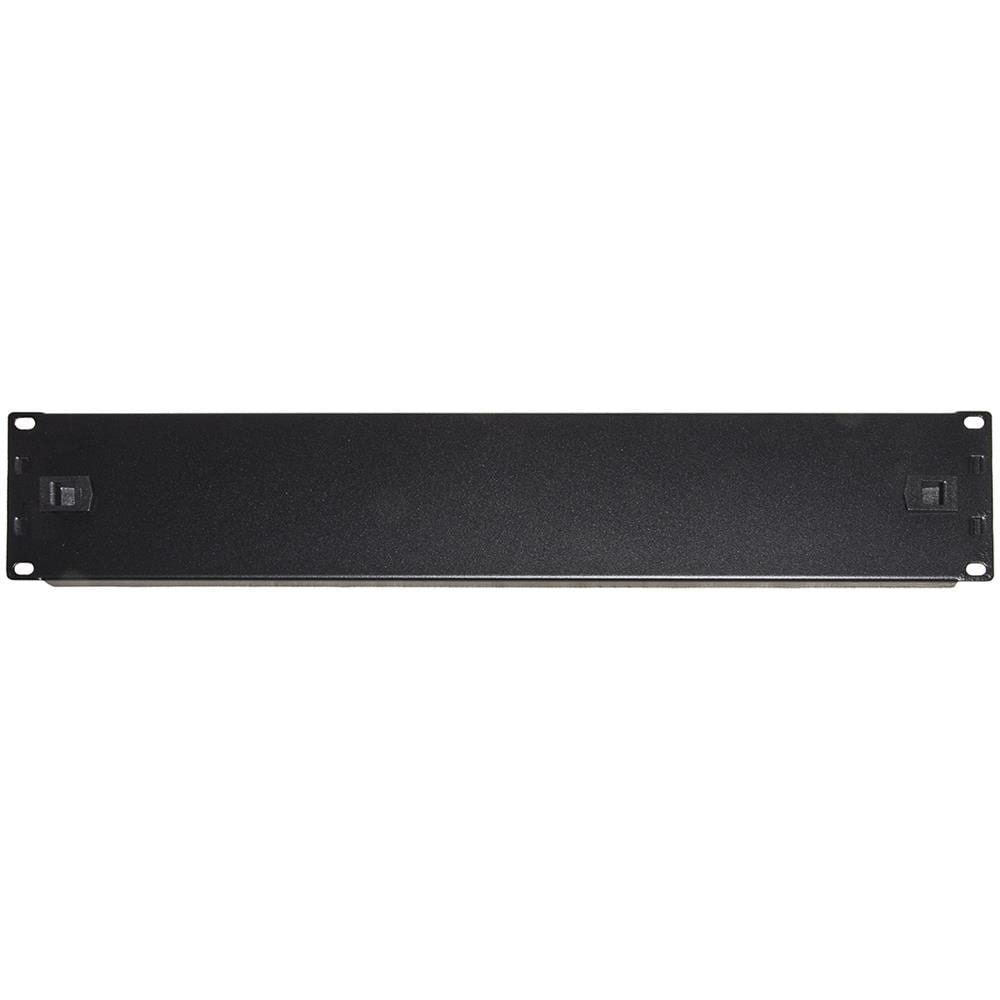 Pannello Cieco 2 Unita' Per Chiusura Spazi Vuoti In Armadi Rack 19" Nero Installazione Senza Viti - Foto 1
