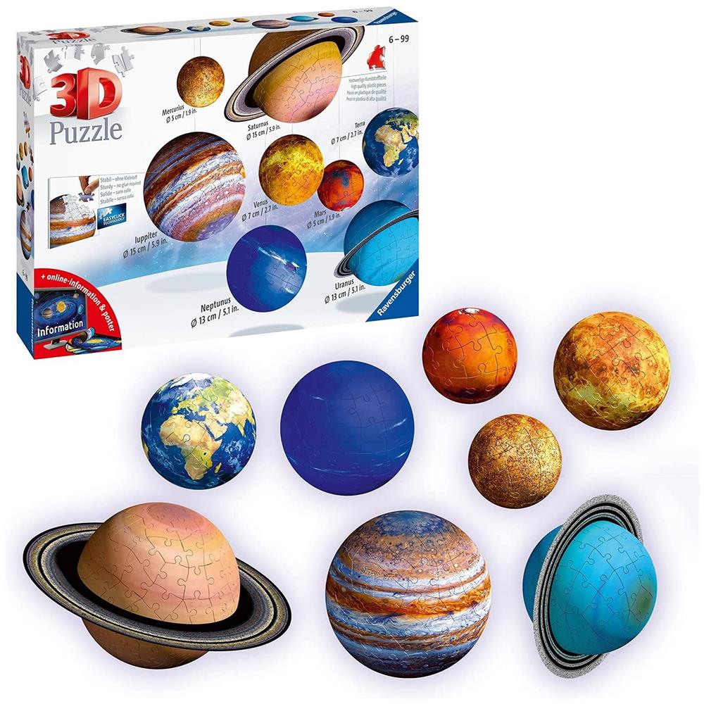 Puzzle 3D Il Sistema Planetario 522 pz 8 Puzzleball - Foto 2