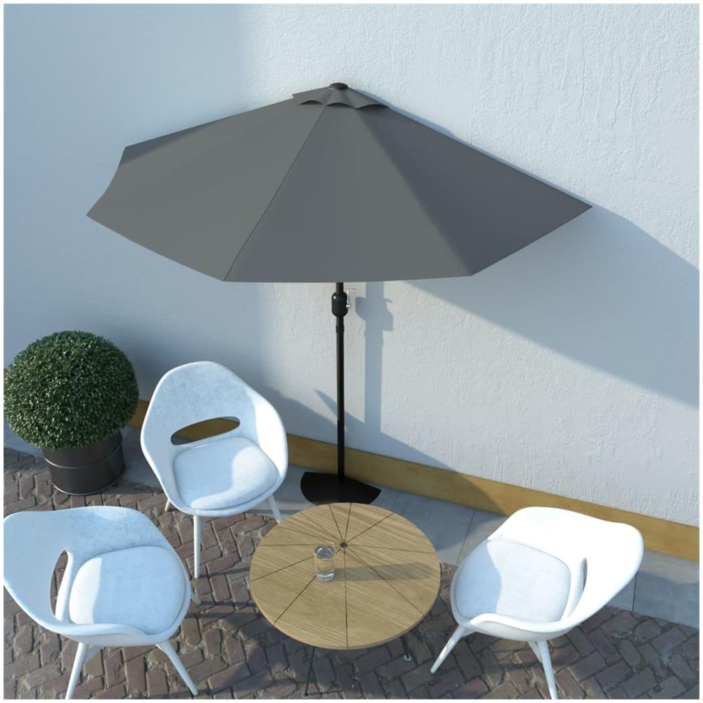 Ombrellone Balcone Palo Alluminio Antracite 270x135 cm - Foto 1