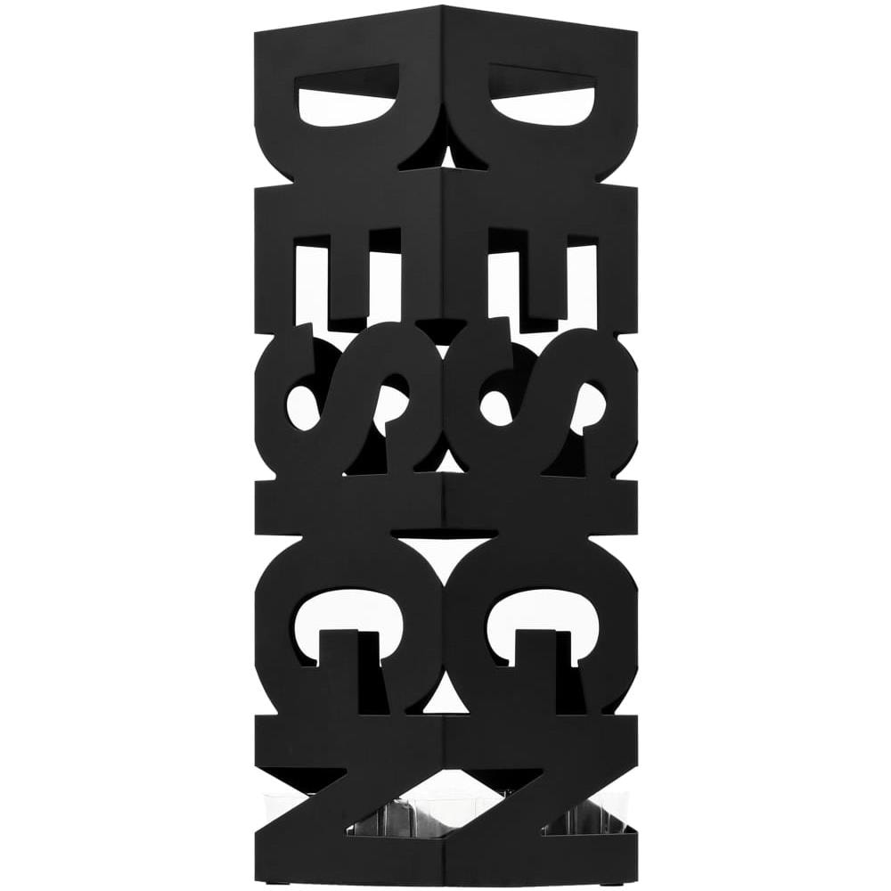 Porta Ombrelli Design In Acciaio Nero - Foto 2