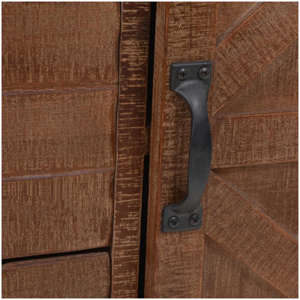 Mobiletto in Legno Massello di Abete 64x33,5x75 cm Marrone - Foto 2