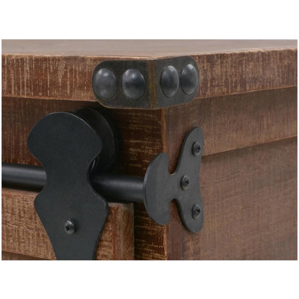 Mobiletto in Legno Massello di Abete 64x33,5x75 cm Marrone - Foto 7