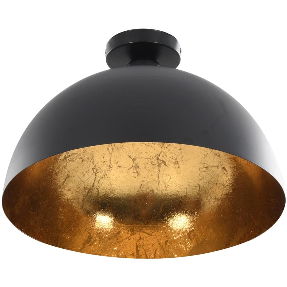Lampadari 2 pz Nero e Oro Semi-Sferici E27 - Foto 8