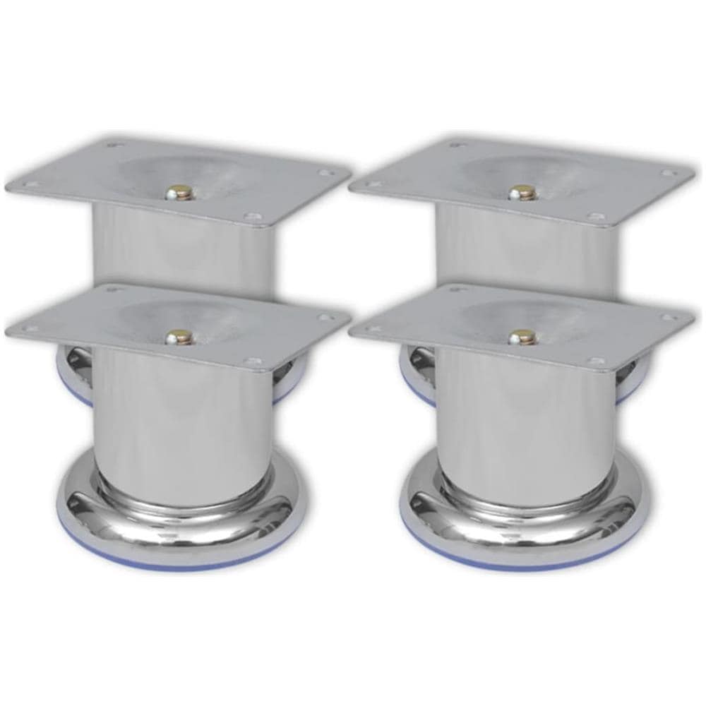 Piedini Rotondi Per Divani 8 Pz Cromati 60 Mm - Foto 2