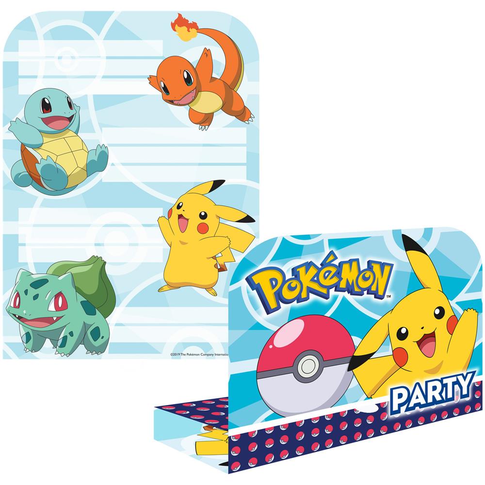 Amscan - 8 Inviti Con Buste Pokemon - Foto 1