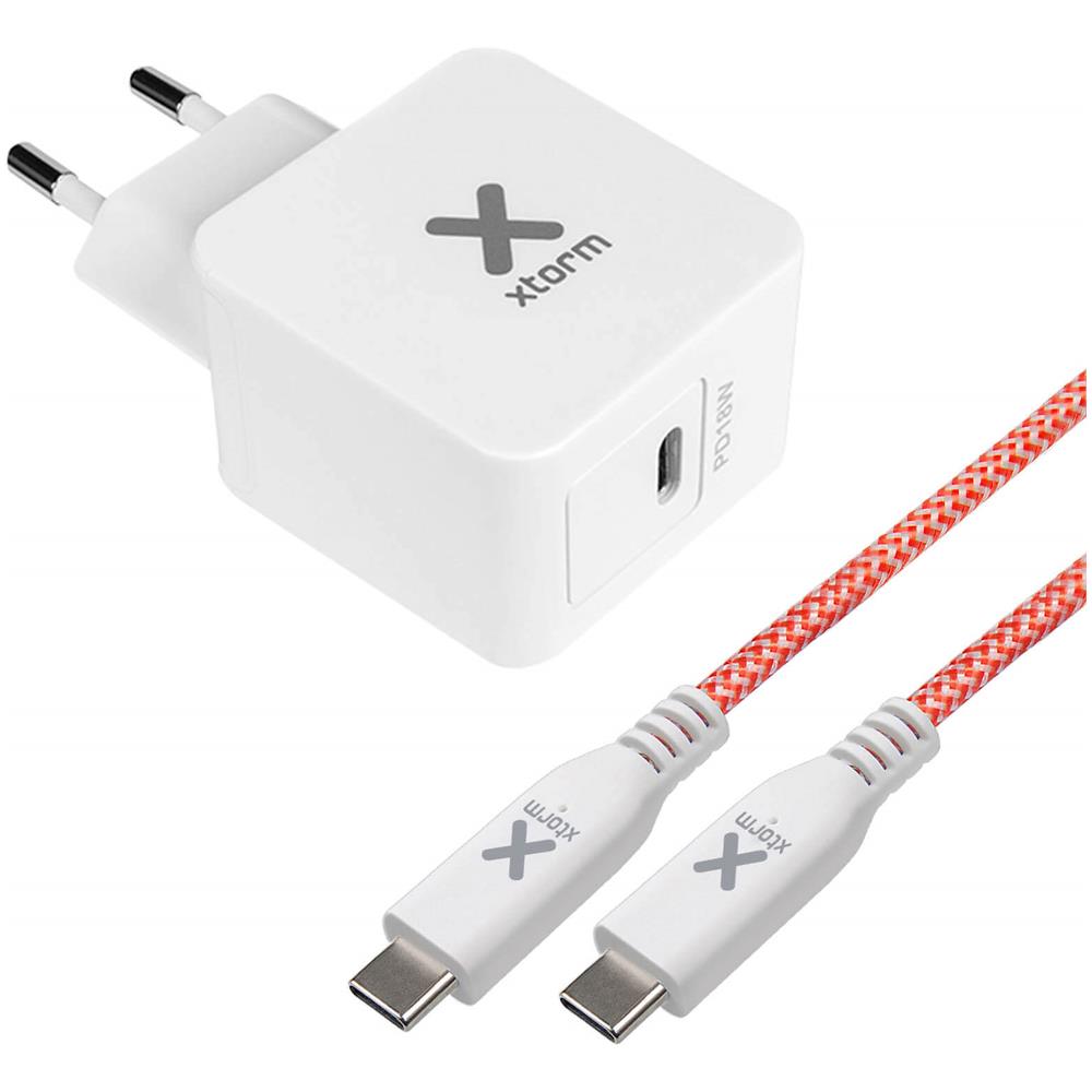Caricabatterie Usb Type C Power Delivery 18w + Cavo Usb-c - Bianco - Foto 1