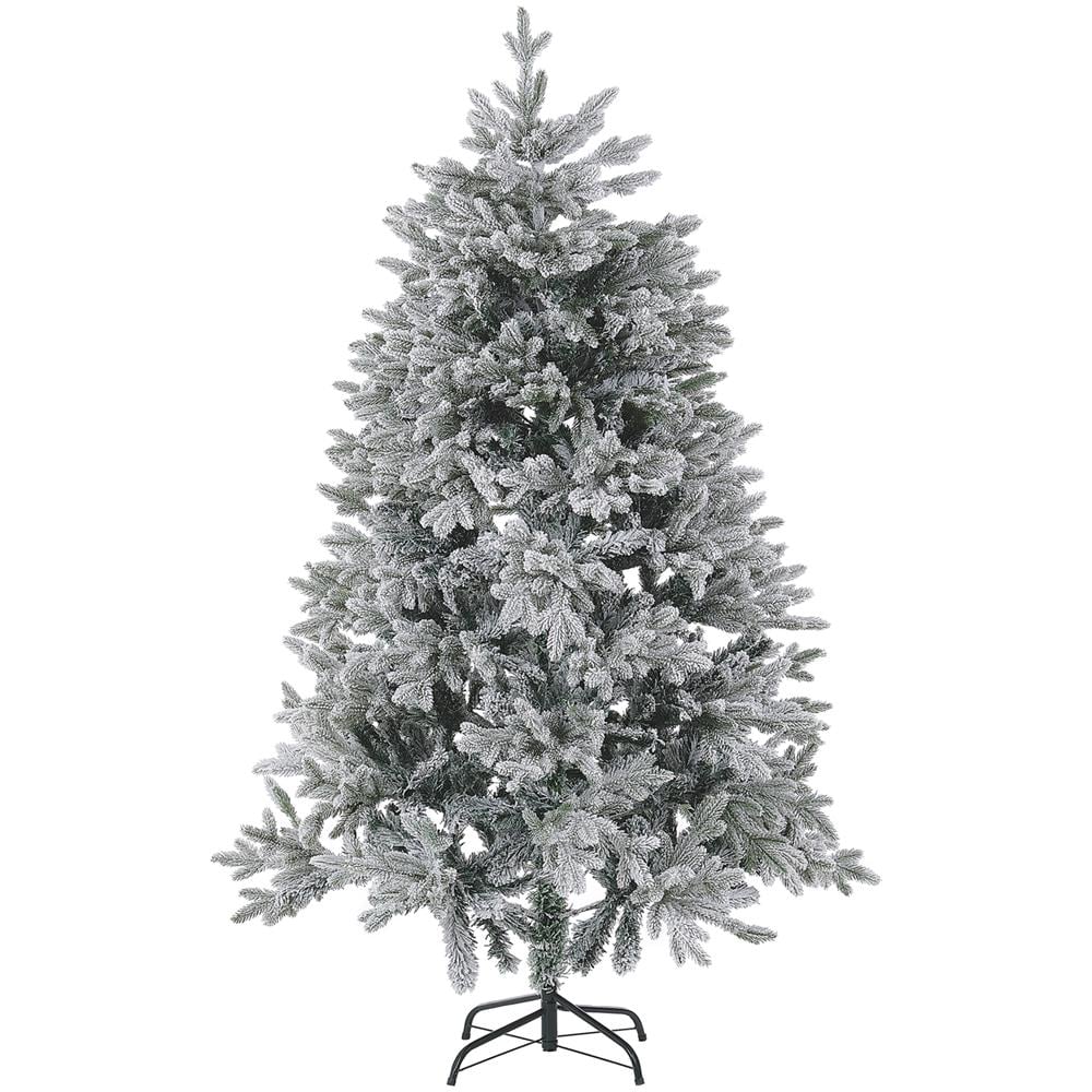Albero Di Natale Artificiale Ricoperto Di Neve 180 Cm Bianco Foraker - Foto 1