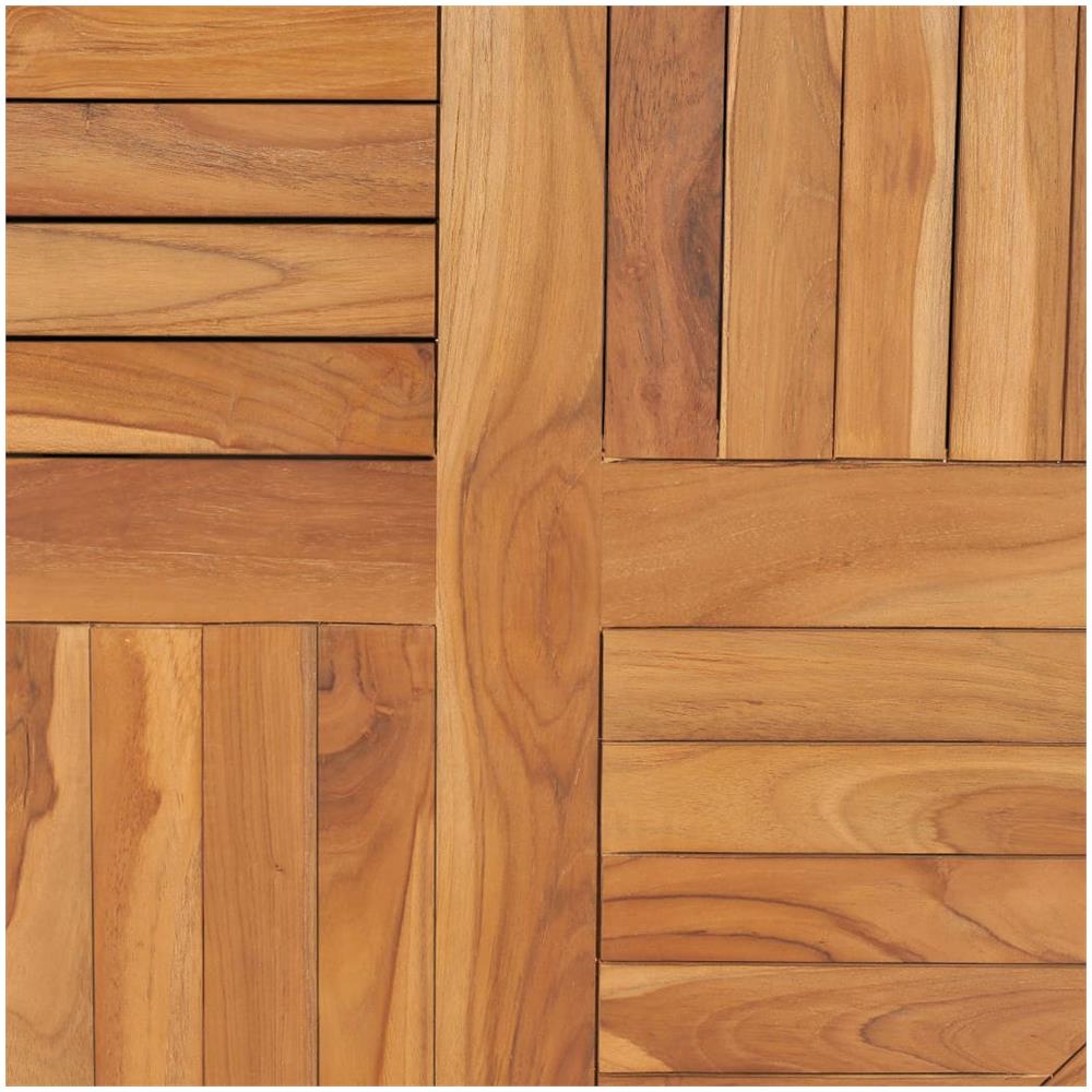 Piano Tavolo in Legno Massello di Teak Rotondo 2,5 cm 80 cm - Foto 2