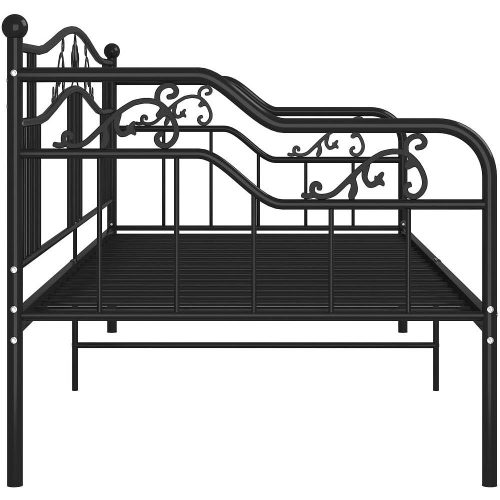 Divano Letto Telaio Nero In Metallo 90x200 Cm - Foto 8