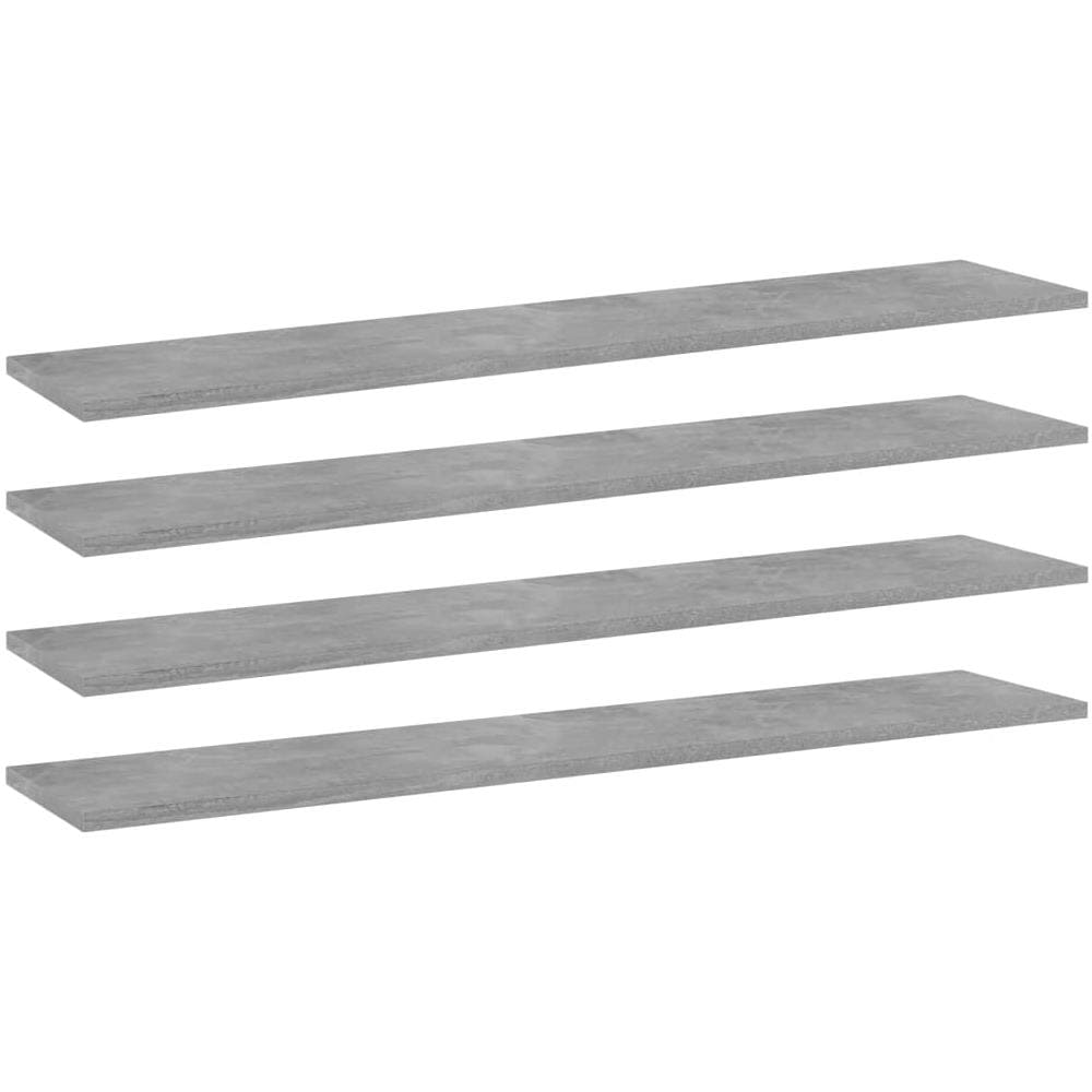 Ripiani Libreria 4pz Grigio Cemento 100x20x1,5cm Multistrato - Foto 1