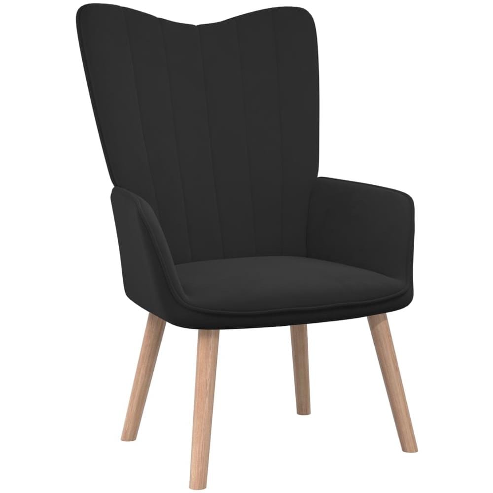 Poltrona Relax Nera in Velluto - Foto 1