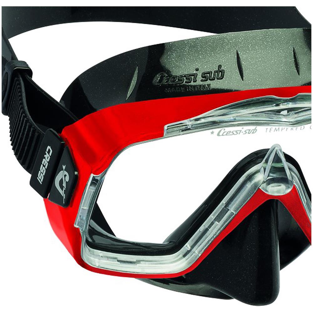 Cressi Maschera Sirena Trasparente Nero / rosso - Foto 2