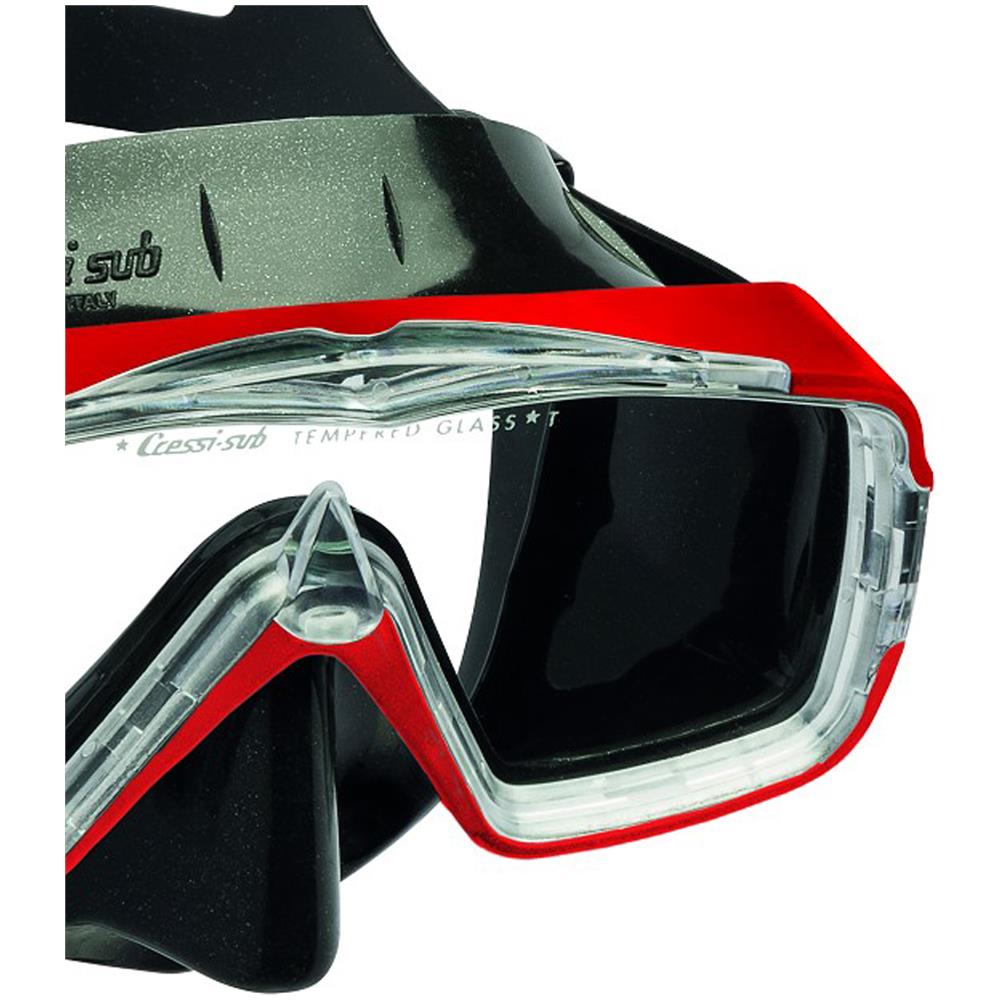 Cressi Maschera Sirena Trasparente Nero / rosso - Foto 3
