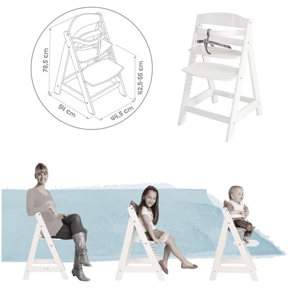 Seggiolone Sit Up III - Crescendo con la sedia da bambino a sedia per ragazzi - Legno bianco - Foto 7
