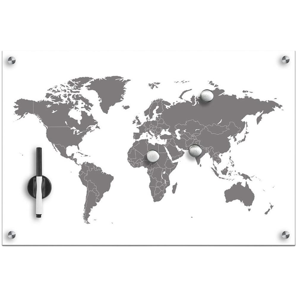 Matrice Magnetica World + 3 Magneti, 60x40 Cm, - Foto 1