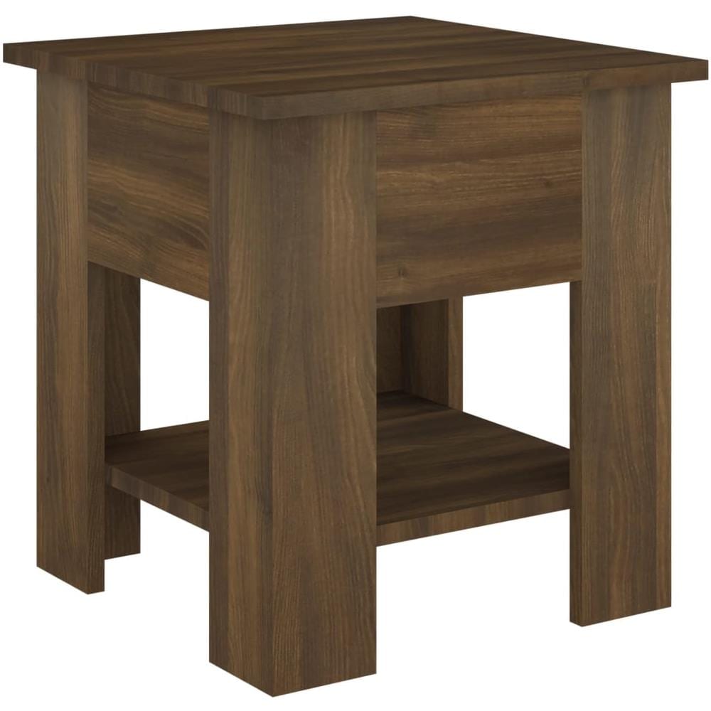 Tavolino Da Salotto Marrone Rovere 40x40x42cm Legno Multistrato - Foto 2