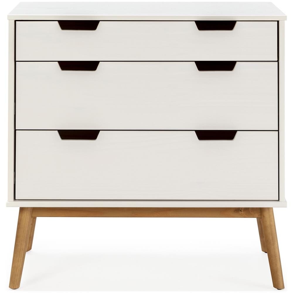 Cassettiera Baku 3 Cassetti Colore Bianco, 80 Cm Larghezza - Foto 3