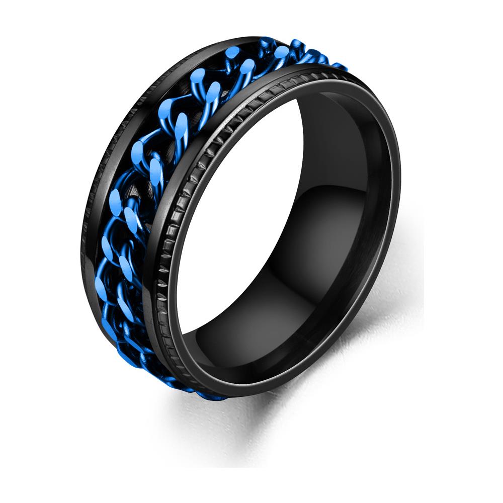 Anello Antistress Con Funzione Apribottiglie Nero/blu 24 Mm - Foto 1