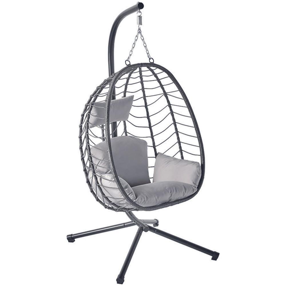 Sedia Sospesa In Resina Grigio Lima - Foto 1