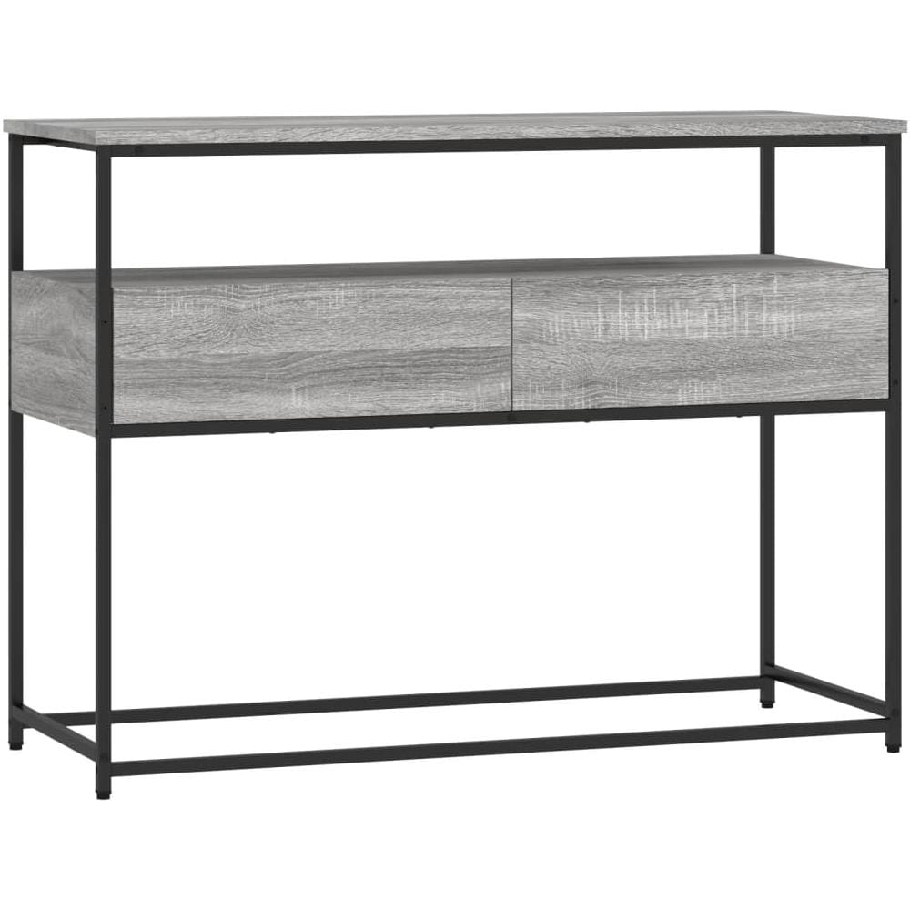 Tavolino Consolle Grigio Sonoma 100x40x75cm Legno Multistrato - Foto 2