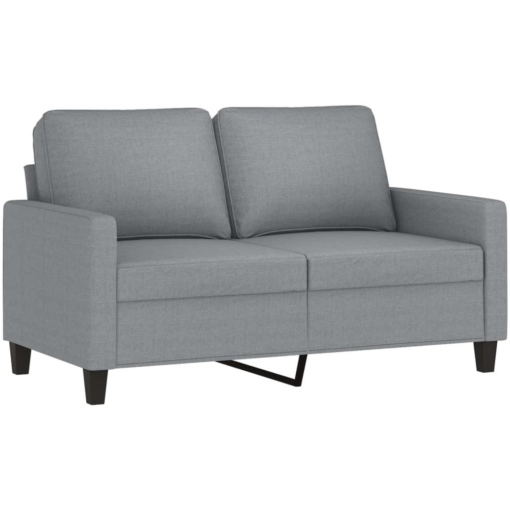 Divano A 2 Posti Grigio Chiaro 120 Cm In Tessuto - Foto 2