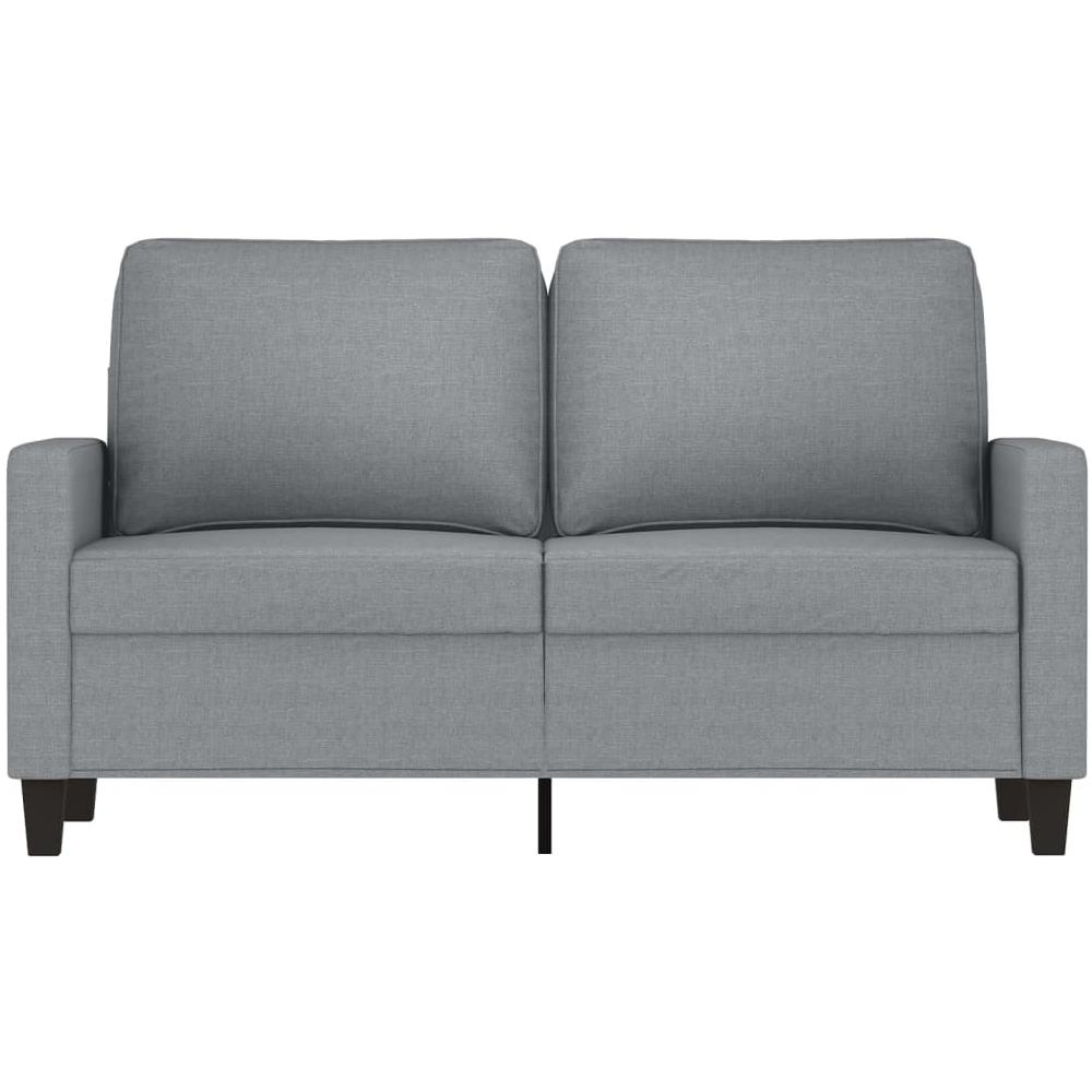 Divano A 2 Posti Grigio Chiaro 120 Cm In Tessuto - Foto 3