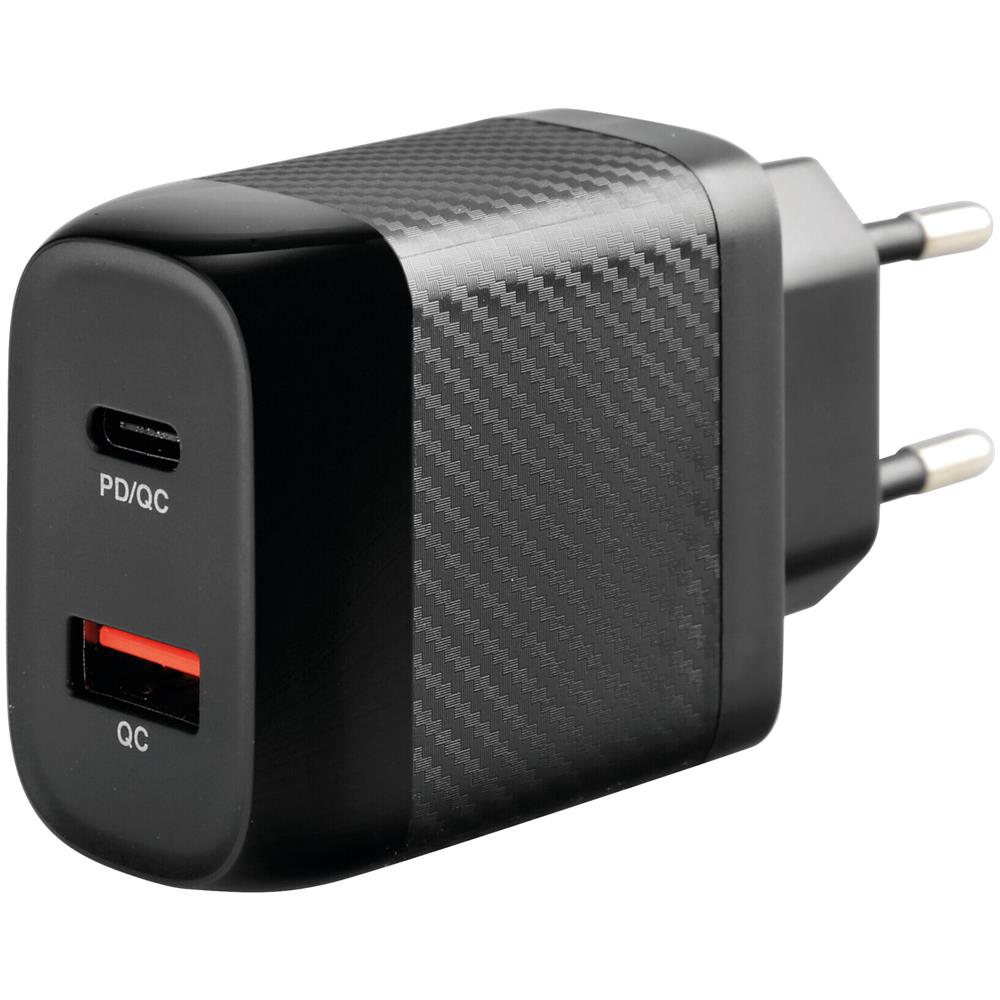 Home Power Pro, Caricabatteria Da Rete Con 2 Porte Usb - Pd / Qc 3.0 - 20w - 100/230v - Foto 1