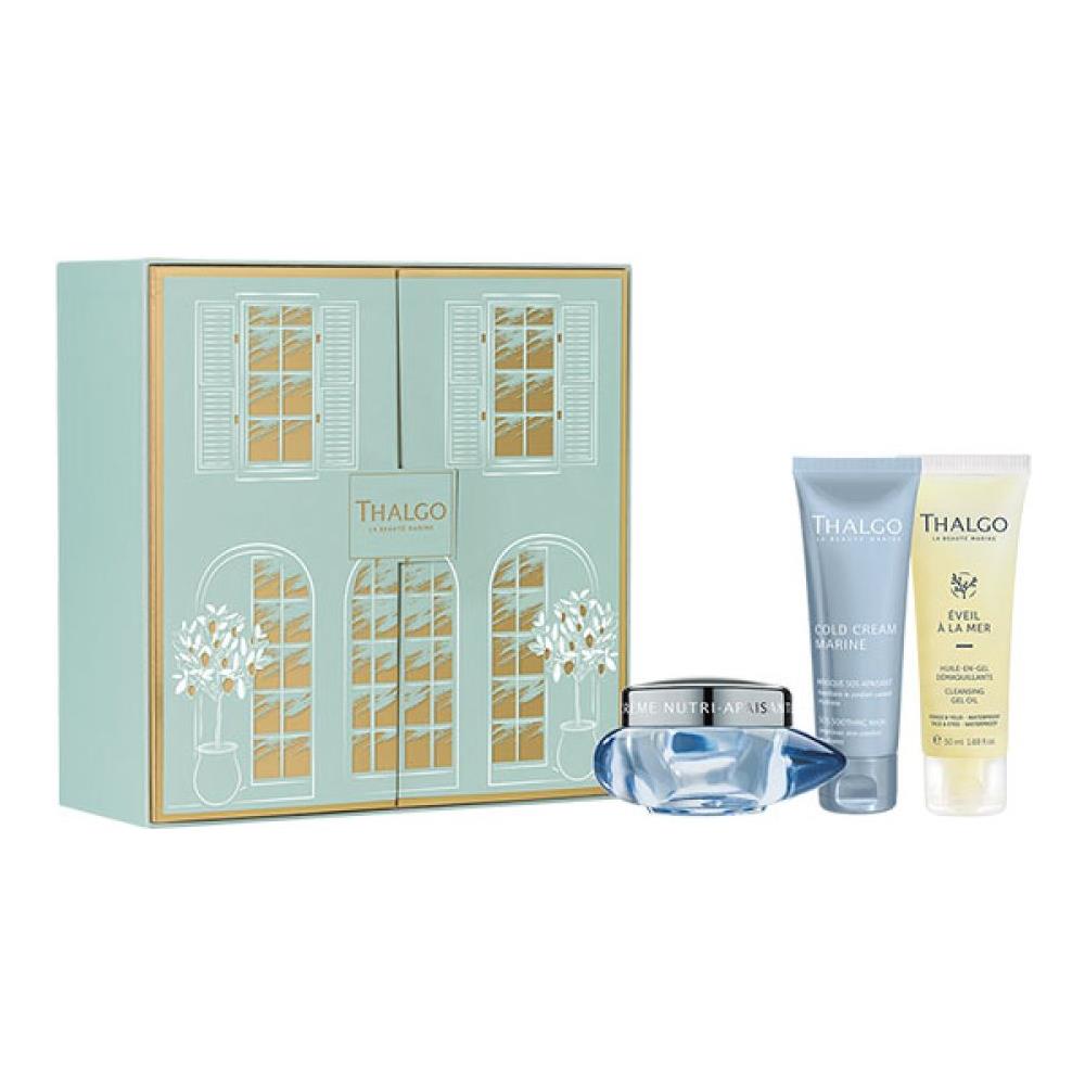 Gift Box Set : Eveil À La Mer, Cleanser, Cleansing Gel, For Face, 50 Ml + Cold Cream Marine, Soothing, Cream, For Face, 50 Ml + Cold Cream Marine Sos, Soothing, Cream Mask, For Face, 50 Ml - Foto 1