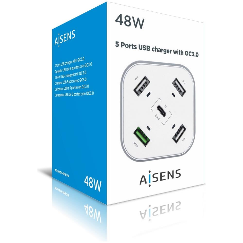 ASCH-5PQC-W Caricabatterie per dispositivi mobili Universale Bianco AC Ricarica rapida Interno - Foto 6
