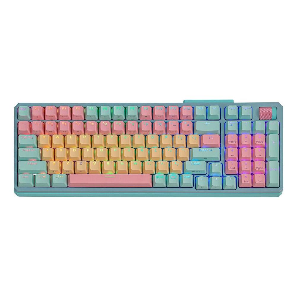 Tastiera Wireles + Bluetooth MK-770-MCKR1-IT (Layout Italiano) Colore Azzurro, Rosa, Giallo - Foto 1