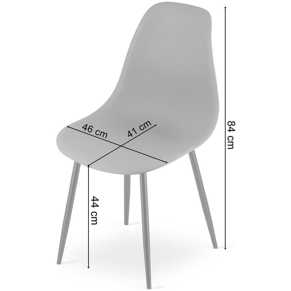 WAT Sedia da scrivania moderna scandinava - Gambe caffè /nere x 3 - Foto 8