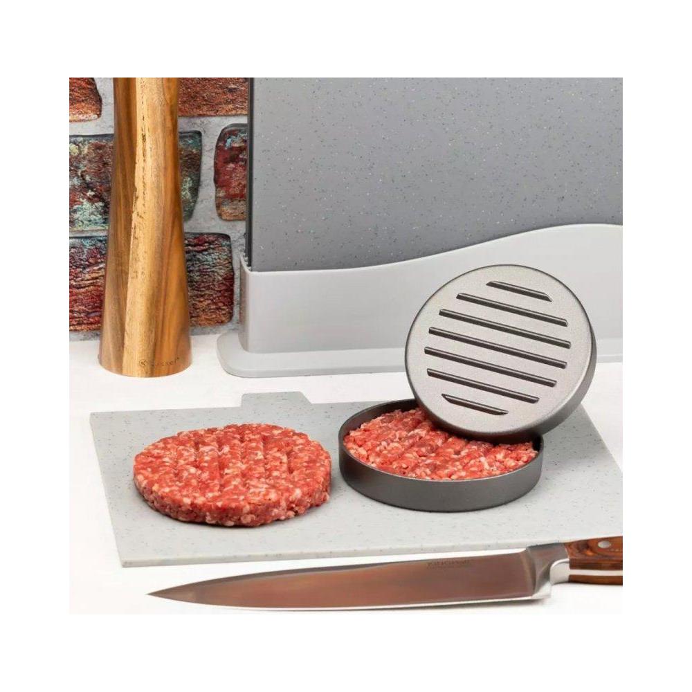 Pressa per hamburger antiaderente in alluminio KH-1740 con manico - Foto 2