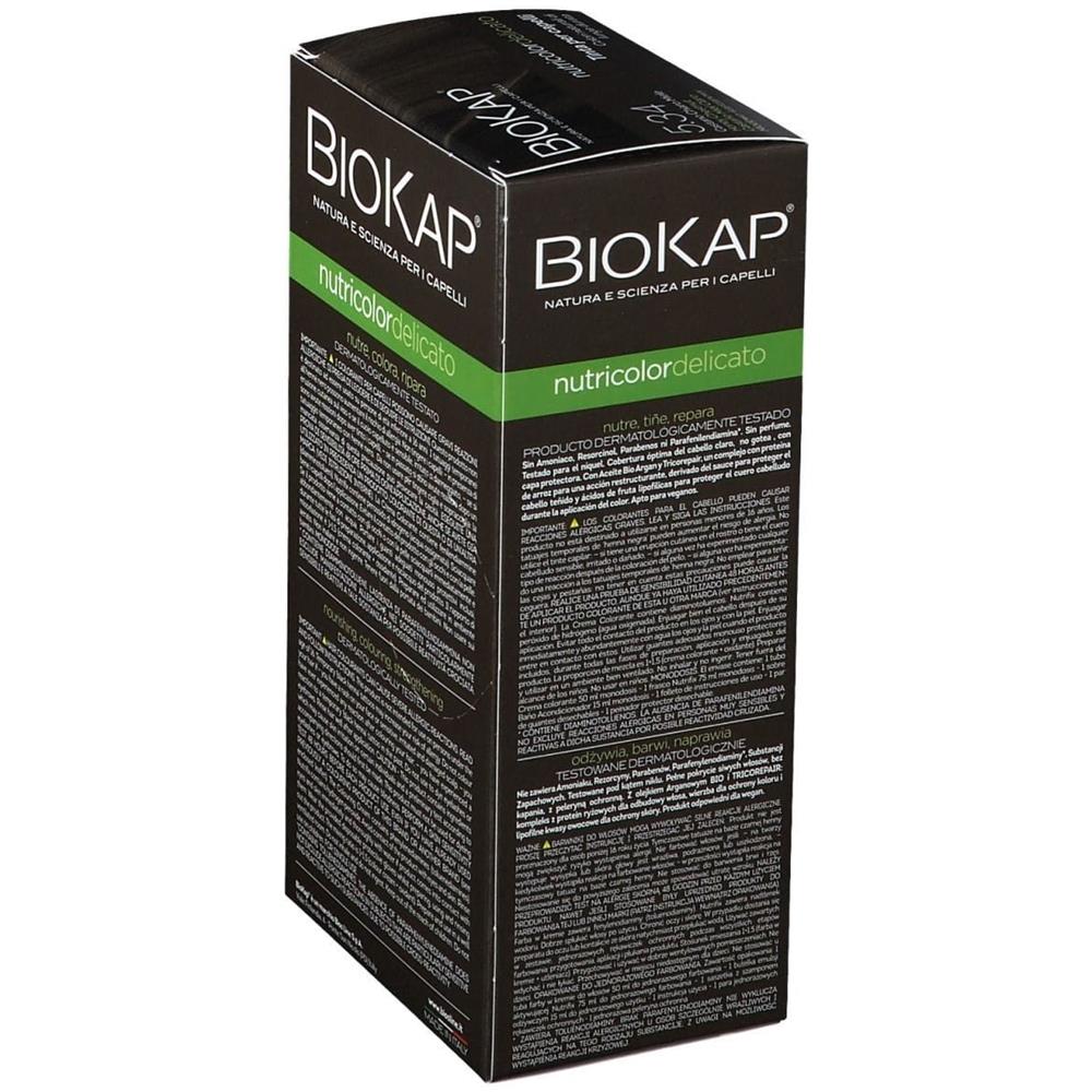 Biokap Nutricolor Delicato 5,34 Castano Chiaro Miele Tinta Tubo + Flacone - Foto 1