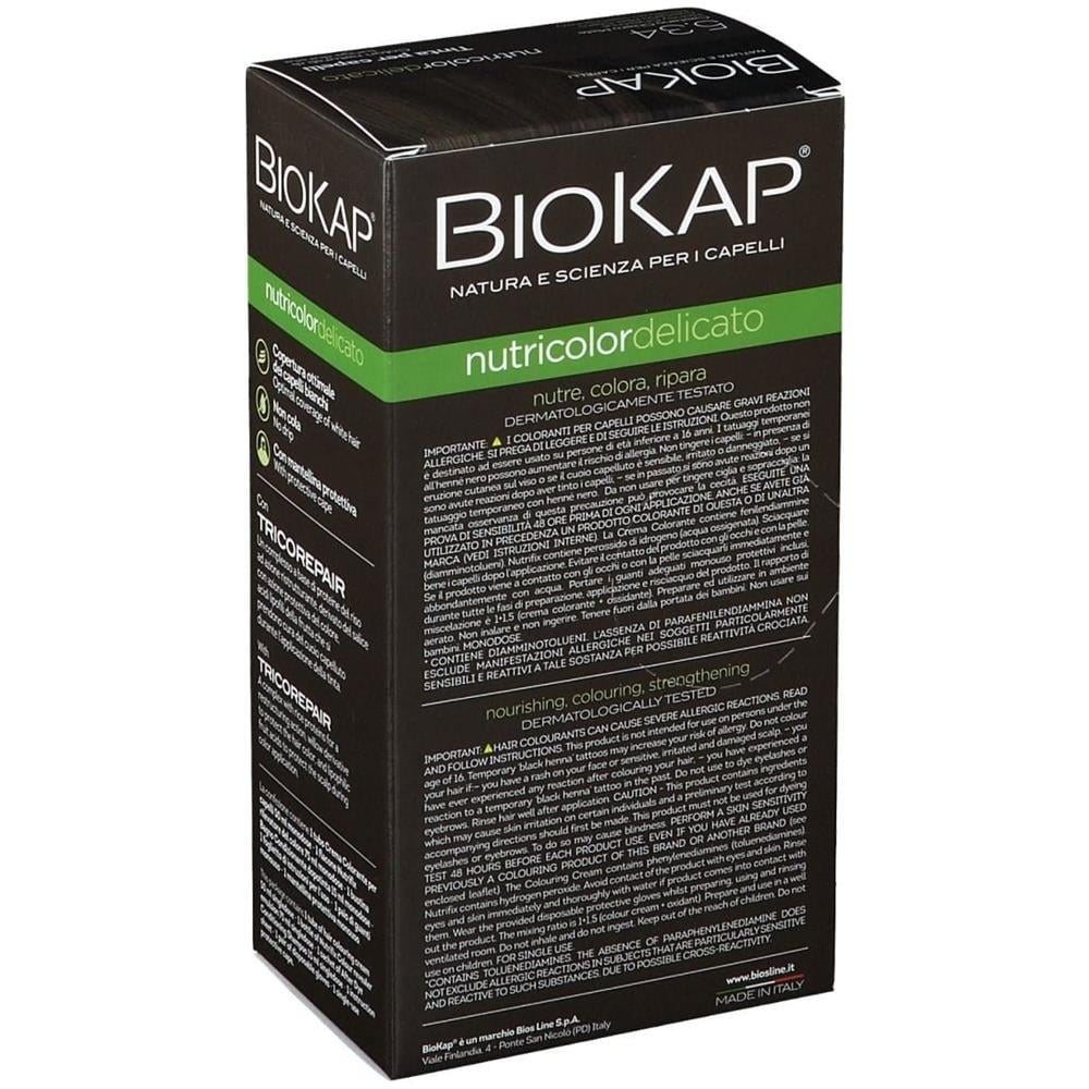 Biokap Nutricolor Delicato 5,34 Castano Chiaro Miele Tinta Tubo + Flacone - Foto 2