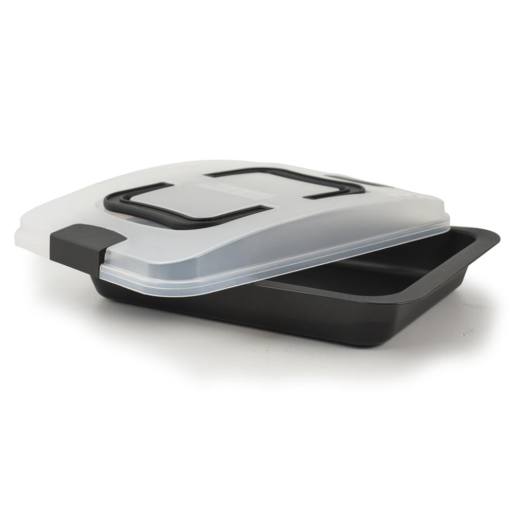 Rosticcera Antiaderente Bakeaway Nero con Coperchio cm32X24 - Foto 1
