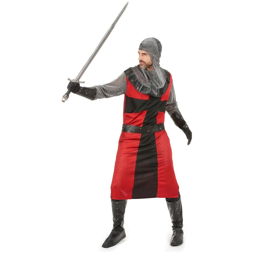 Costume Rosso Da Cavaliere Medievale Da Adulto Medium - Foto 3
