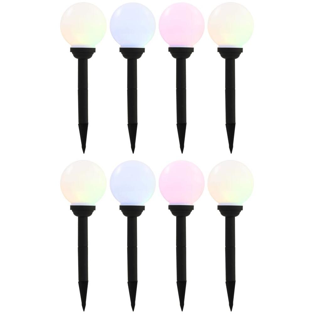 Lampade Solari Da Esterni 8 Pz Sferiche Led Rgb 15 Cm - Foto 1