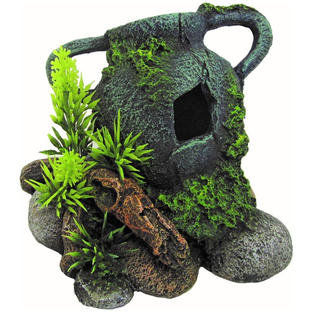 Anfora Decorativa Per Acquario Nero - Con Porosa - Foto 1