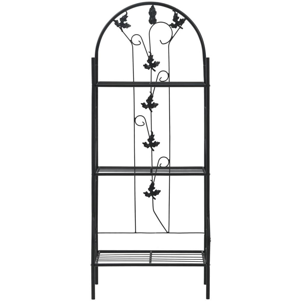 Supporto Per Piante A 3 Livelli Nero 52x28x128 Cm In Ferro - Foto 2