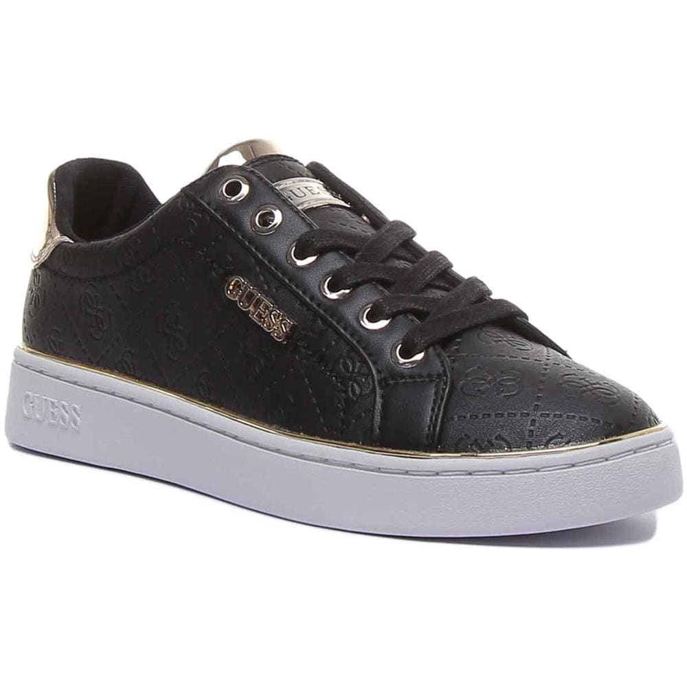 Beckie Women's Lace Up Casual Sneakers In Black Gold - Foto 1