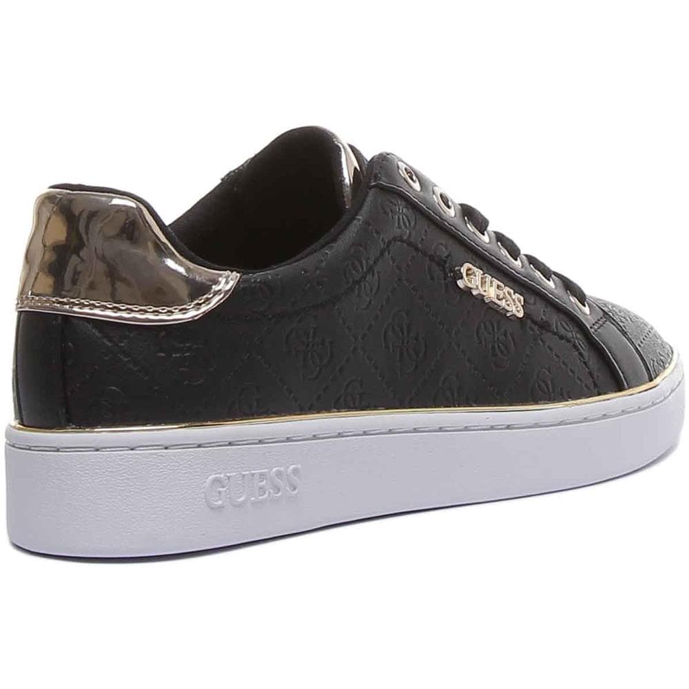 Beckie Women's Lace Up Casual Sneakers In Black Gold - Foto 3