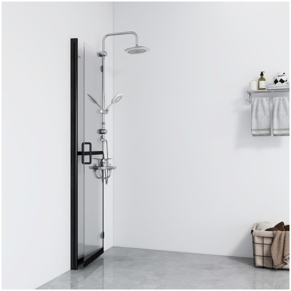 Parete Per Doccia Walk-in Pieghevole In Vetro Esg 120x190 Cm - Foto 3