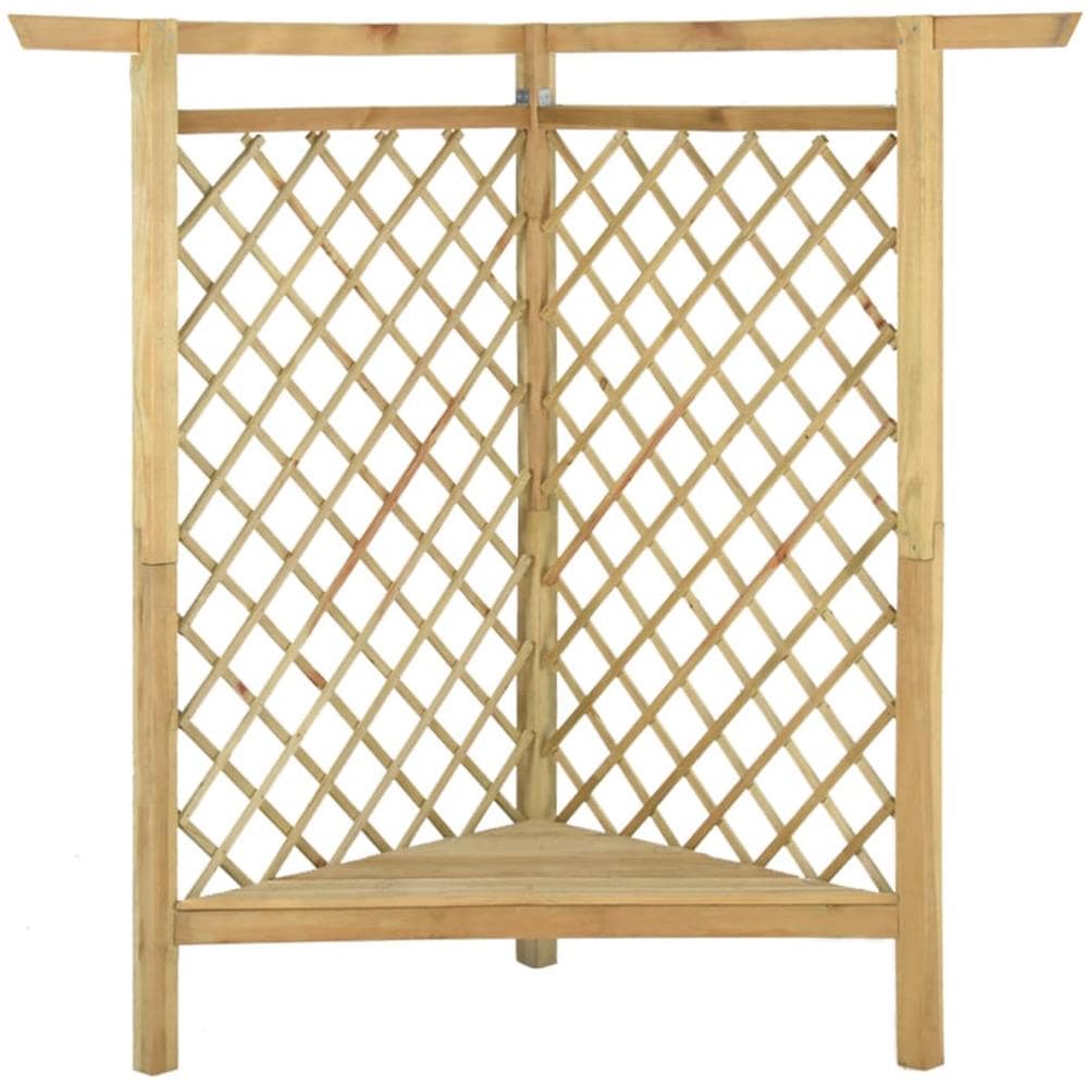 Pergola Angolare Con Panca 166x81x174 Cm Legno Pino Impregnato - Foto 3