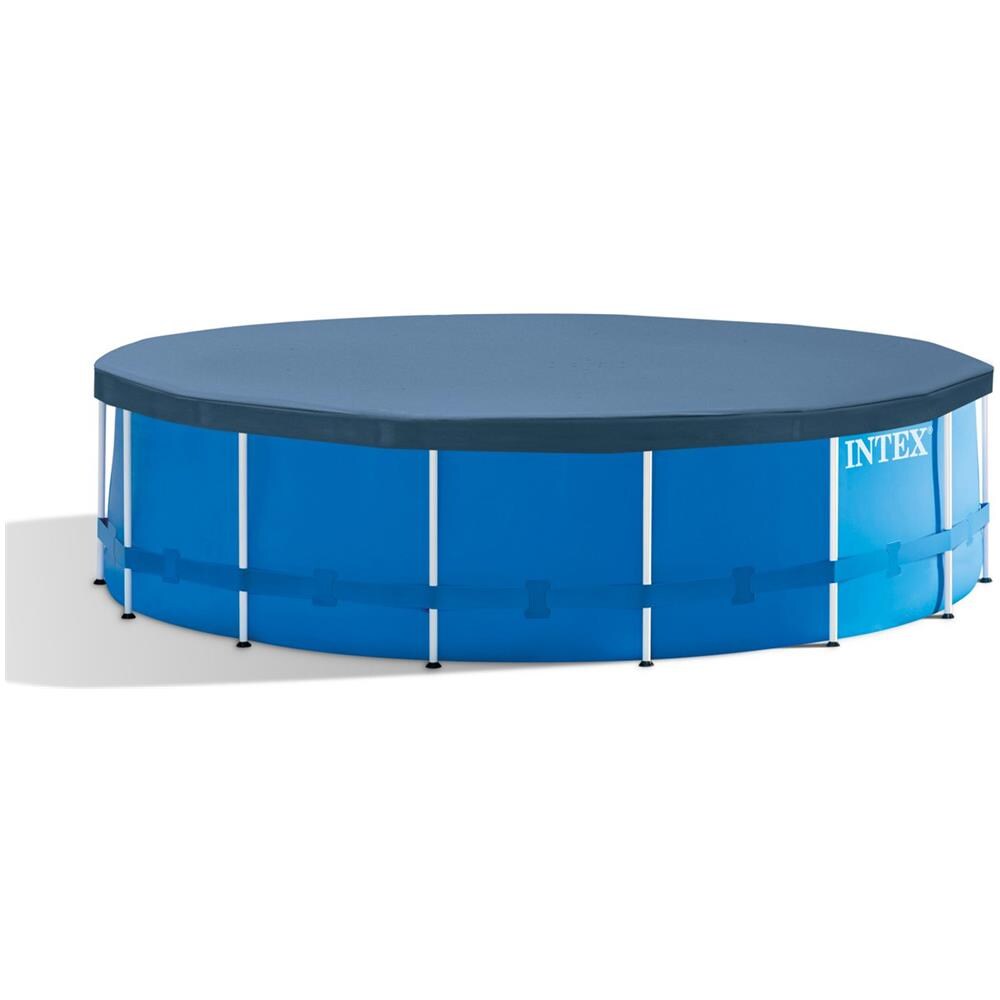 28242NP - Piscina Metal Frame rotonda con Pompa Filtro, Scaletta e Teli, 457x122 cm - Foto 2